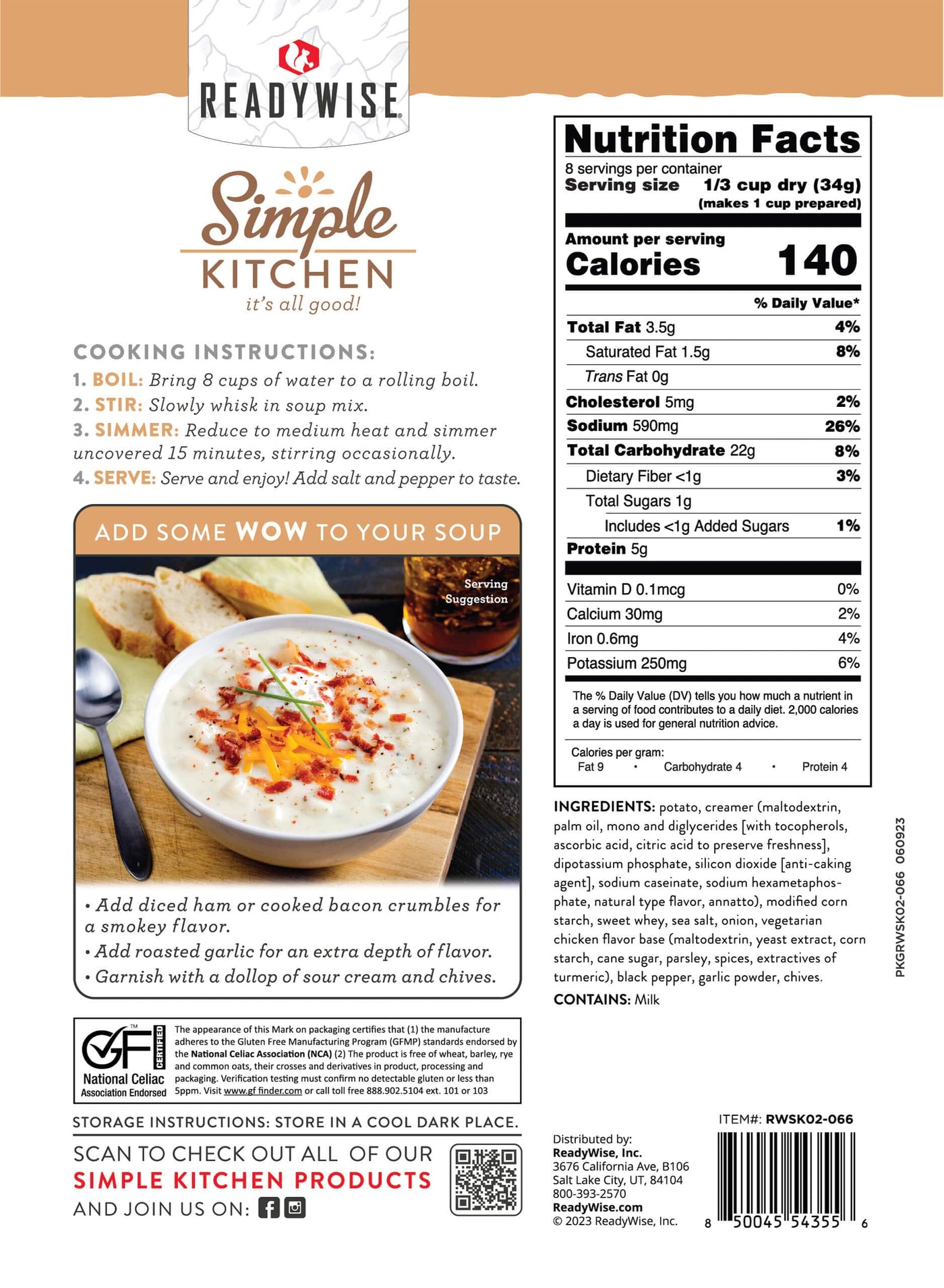 Creamy Potato Soup Mix – 6-Count Case