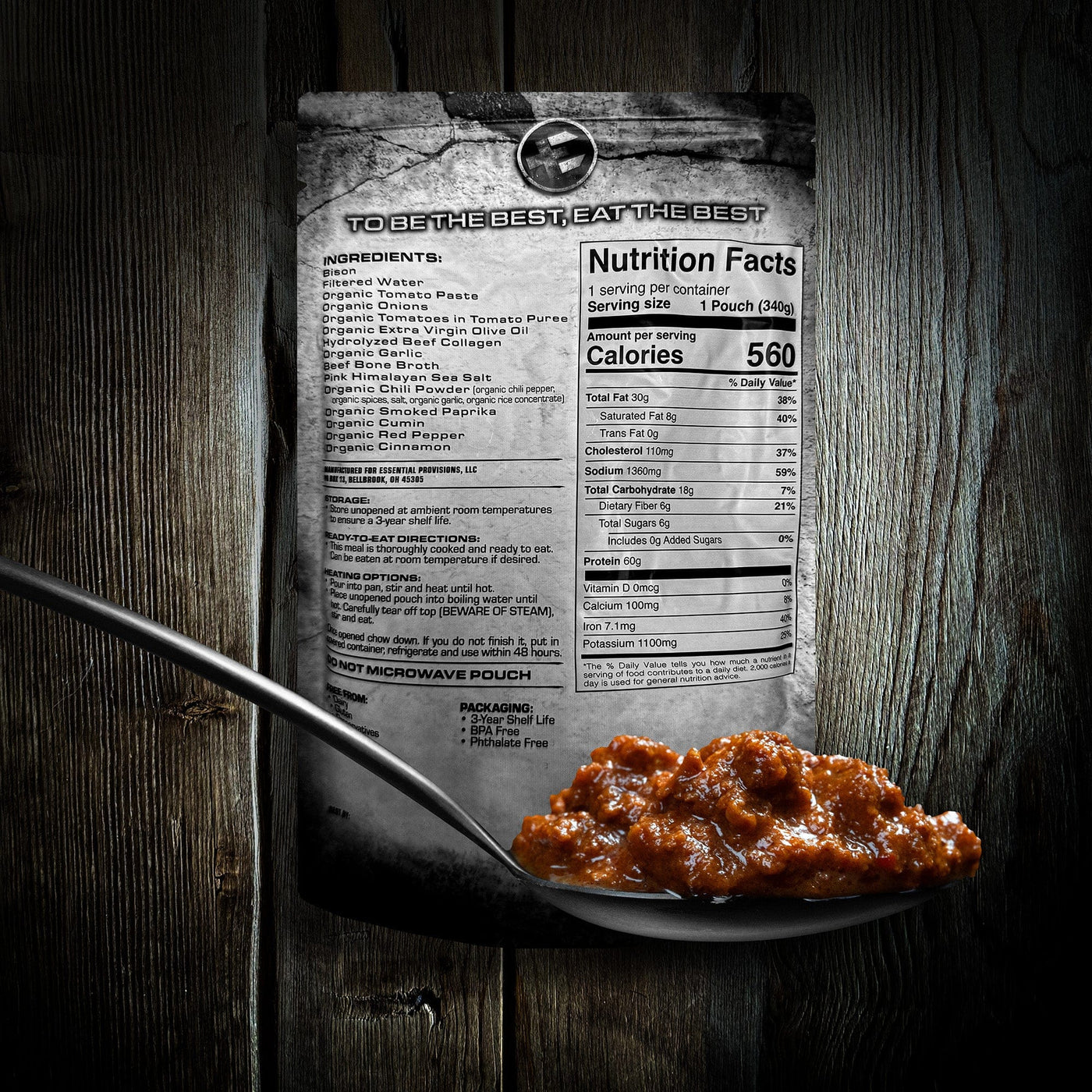 Meal Ready-to-Eat - Bison Chili