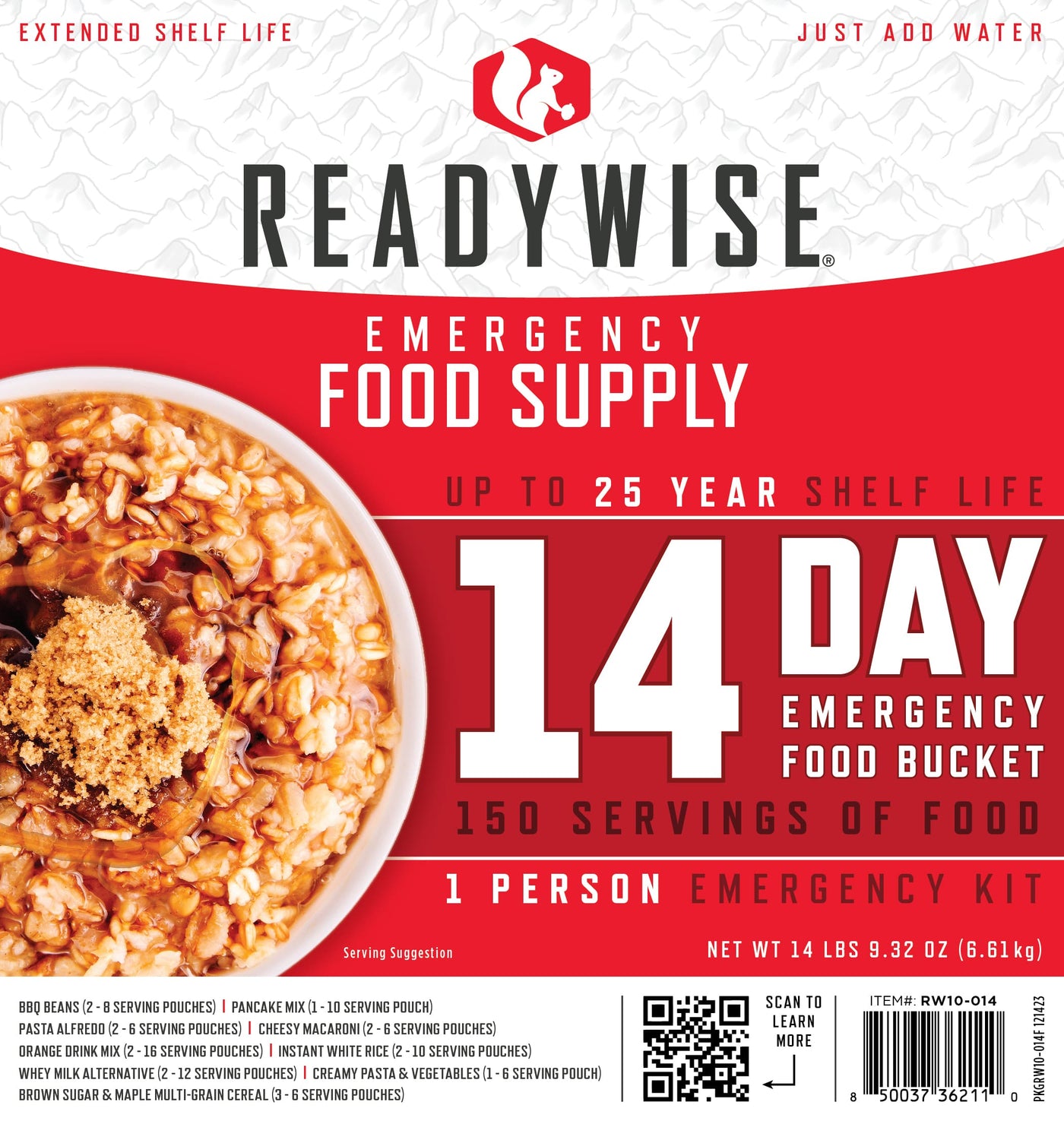 14 Day Emergency Food Bucket