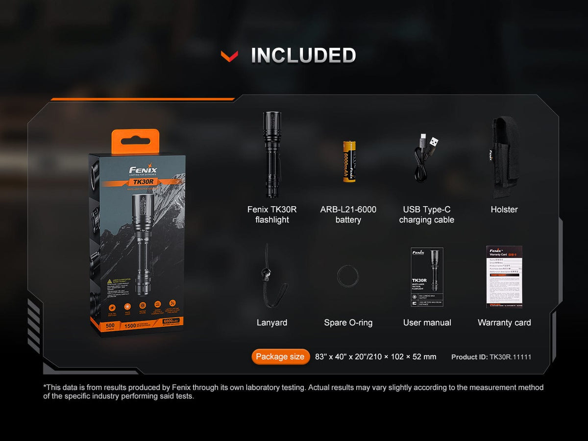 Fenix TK30R Tactical White Laser Rechargeable Flashlight – photo 15 of 20