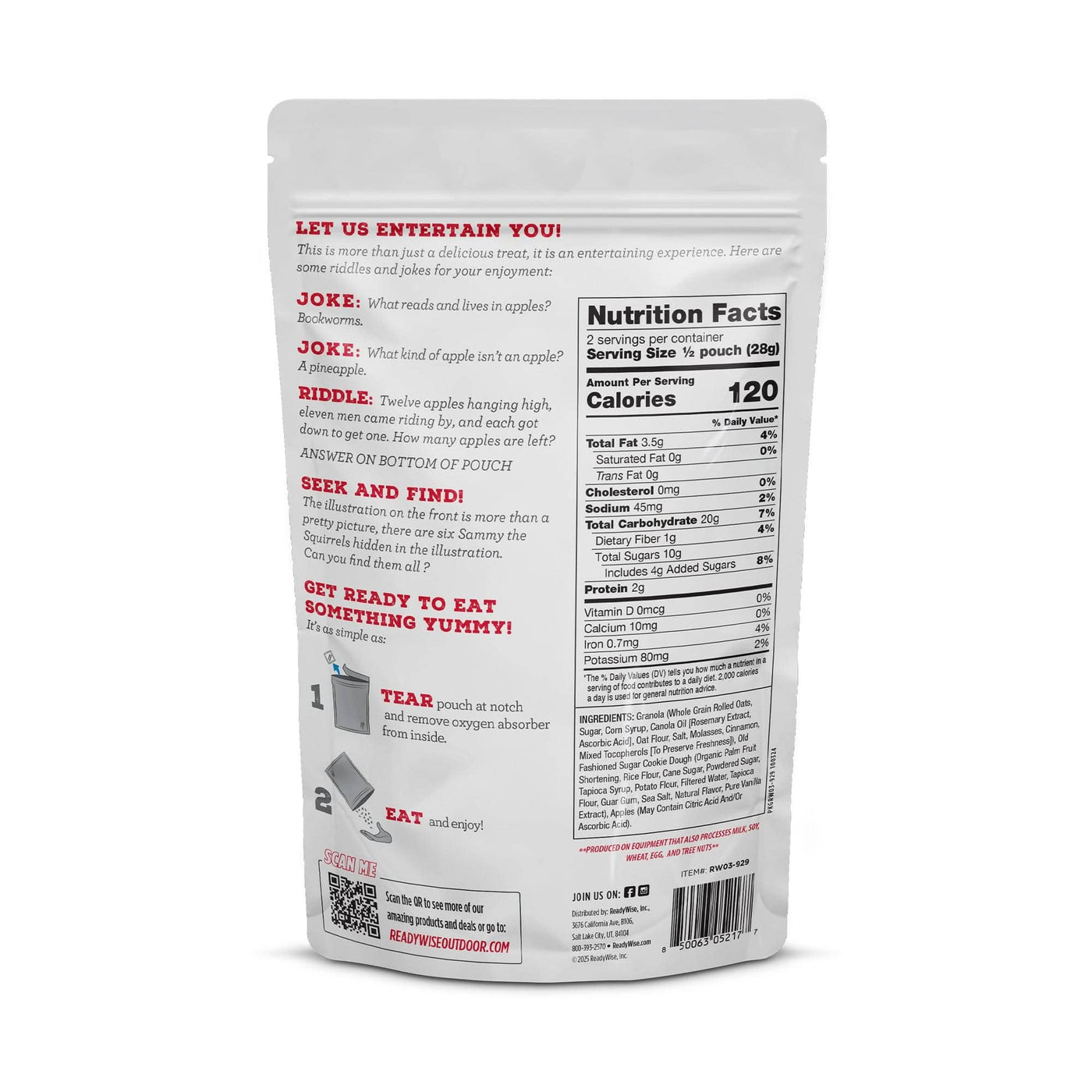 Apples, Cookies & Granola Snack – Freeze-Dried 6 Pack
