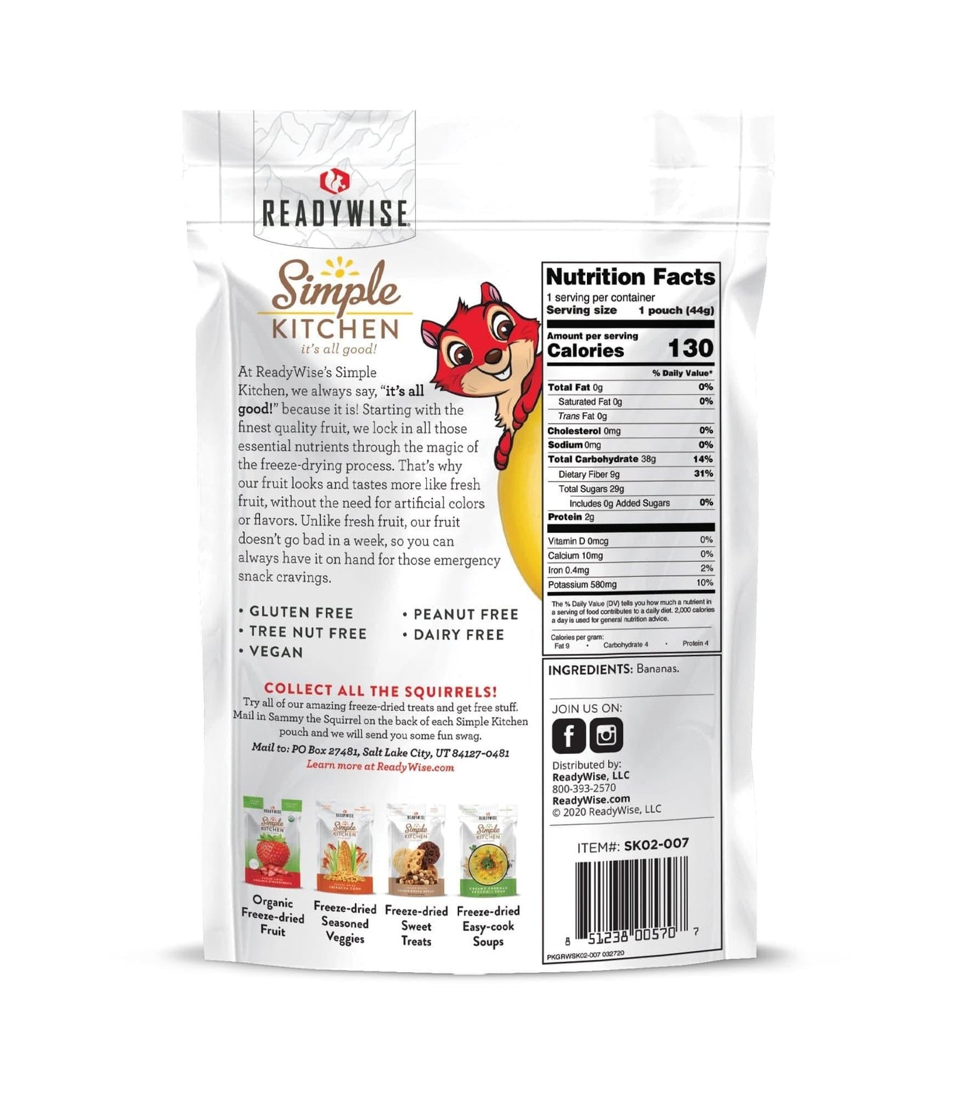 Freeze-Dried Bananas – 6 Pack