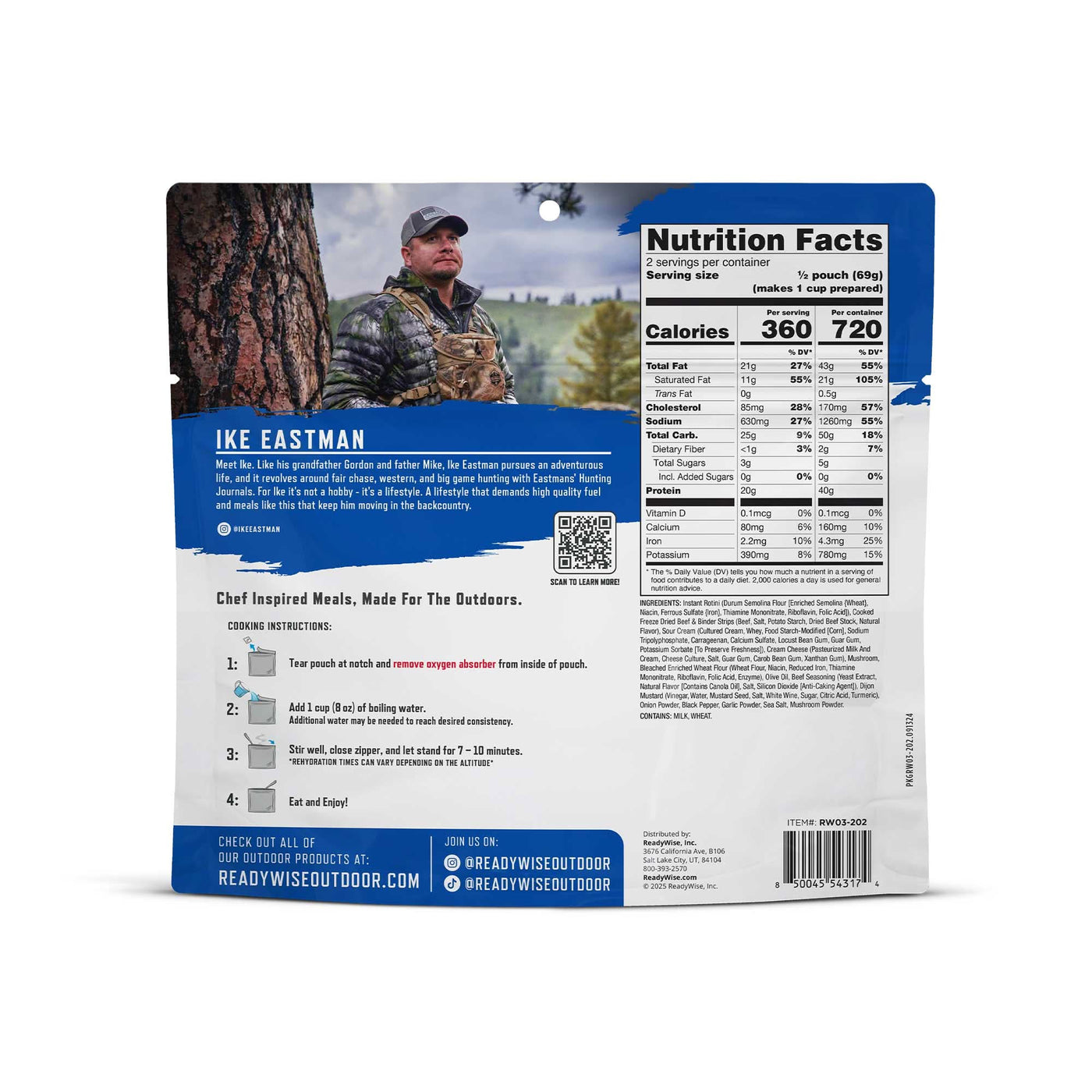 Beef Stroganoff with Cream Sauce – Pro Adventure Meal – 6 Pack