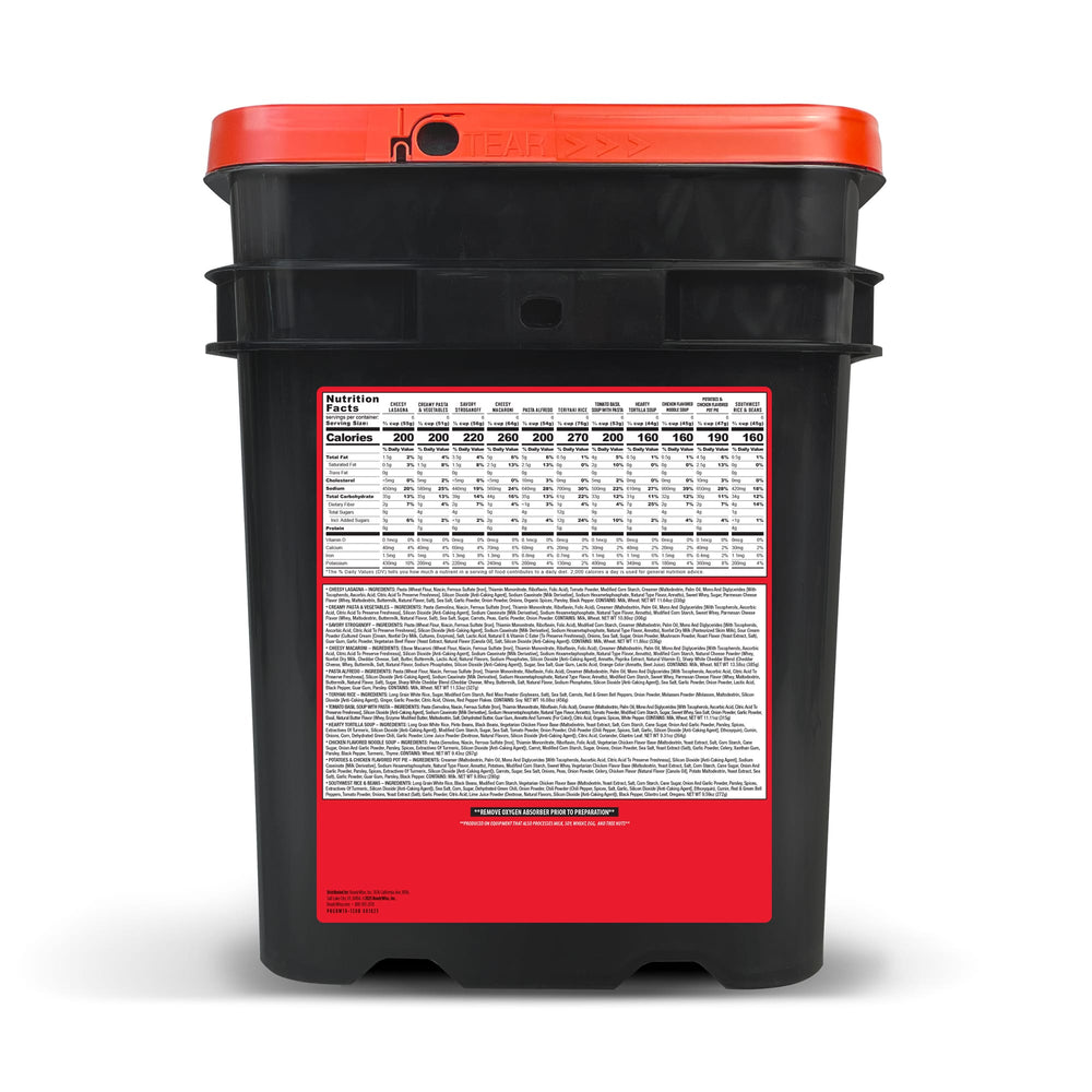 720 Servings of Ready Wise Emergency Survival Food Storage nutrition facts