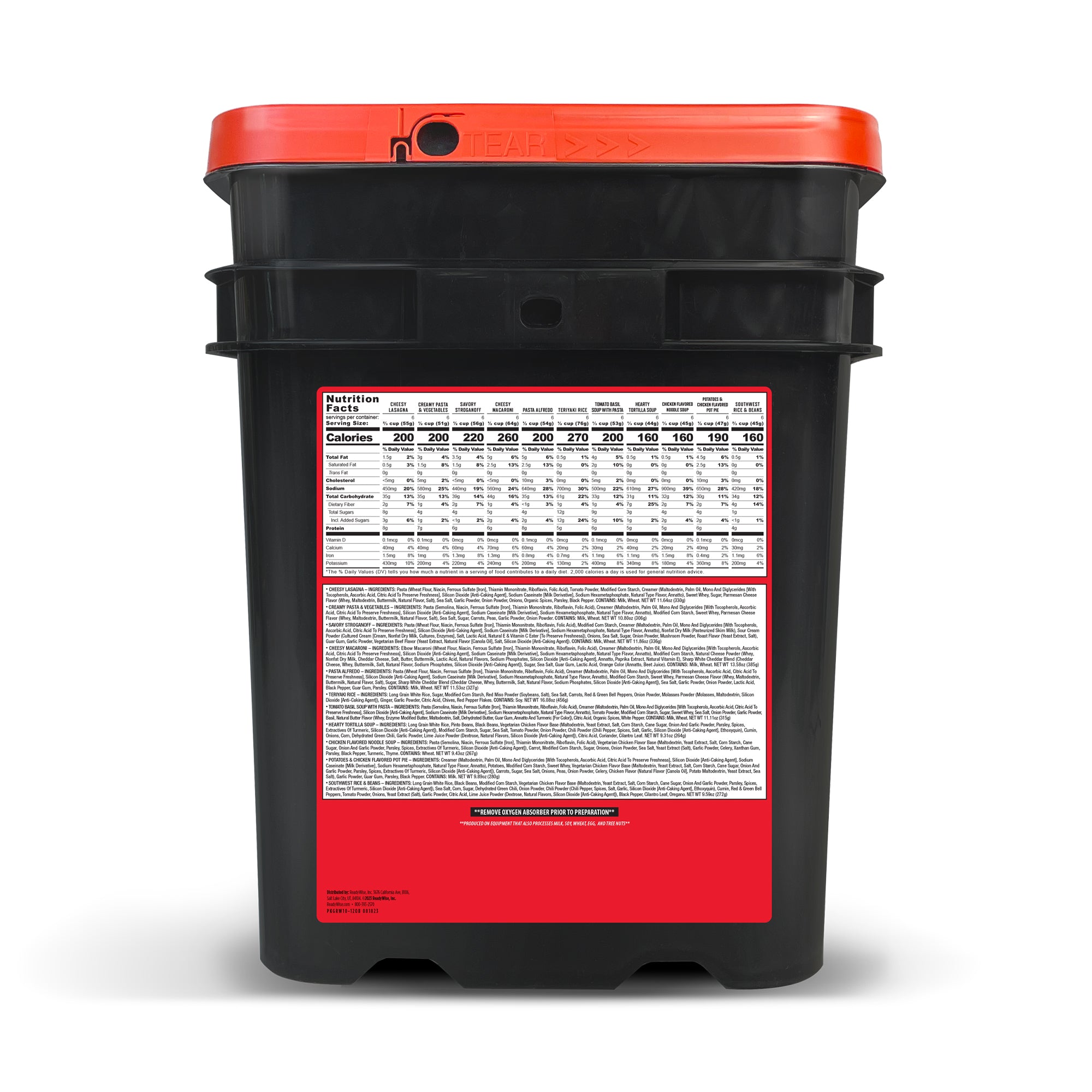 ReadyWise 3-Month Emergency Food Reserve – 720 Servings