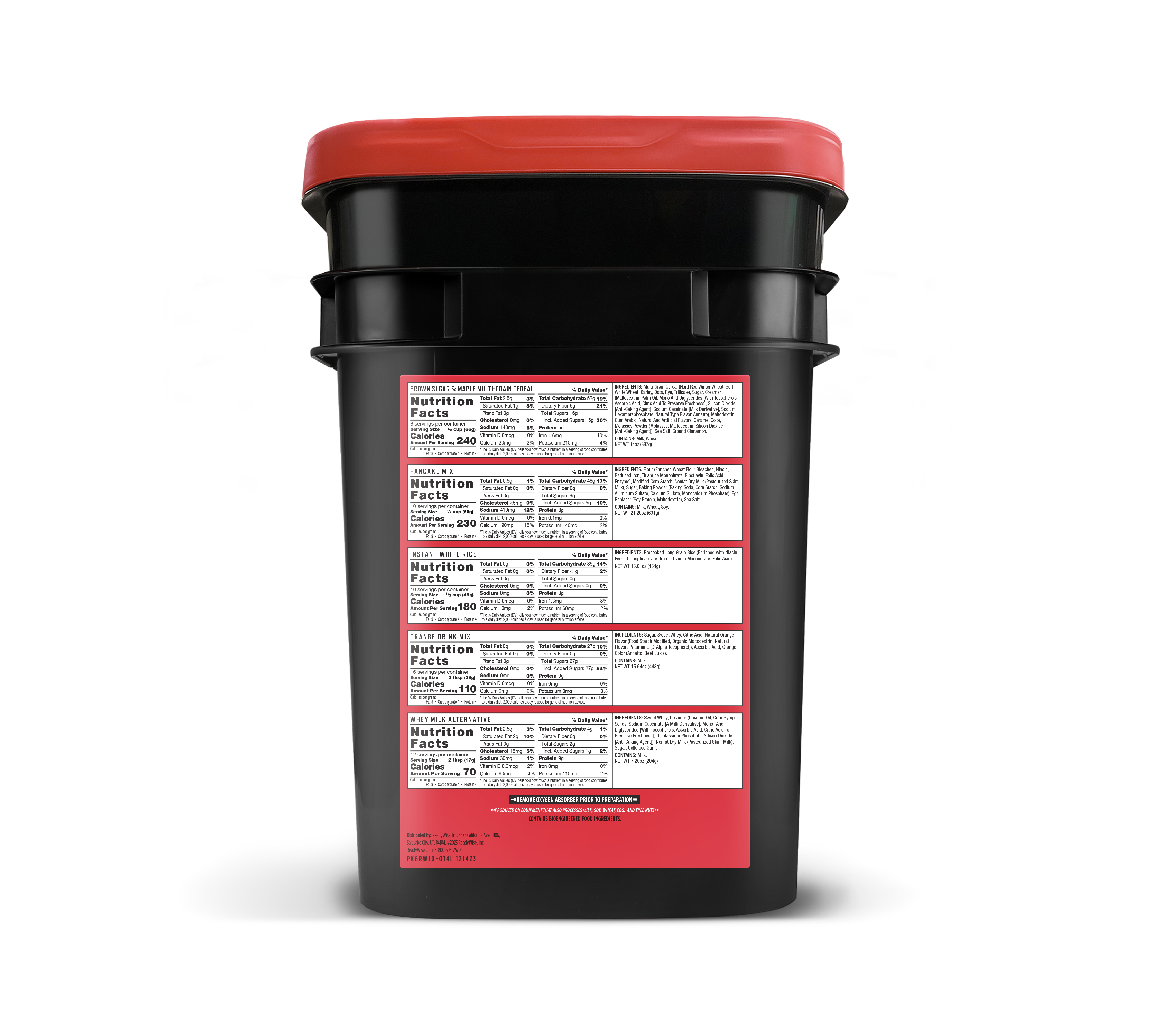 14 Day Emergency Food Bucket