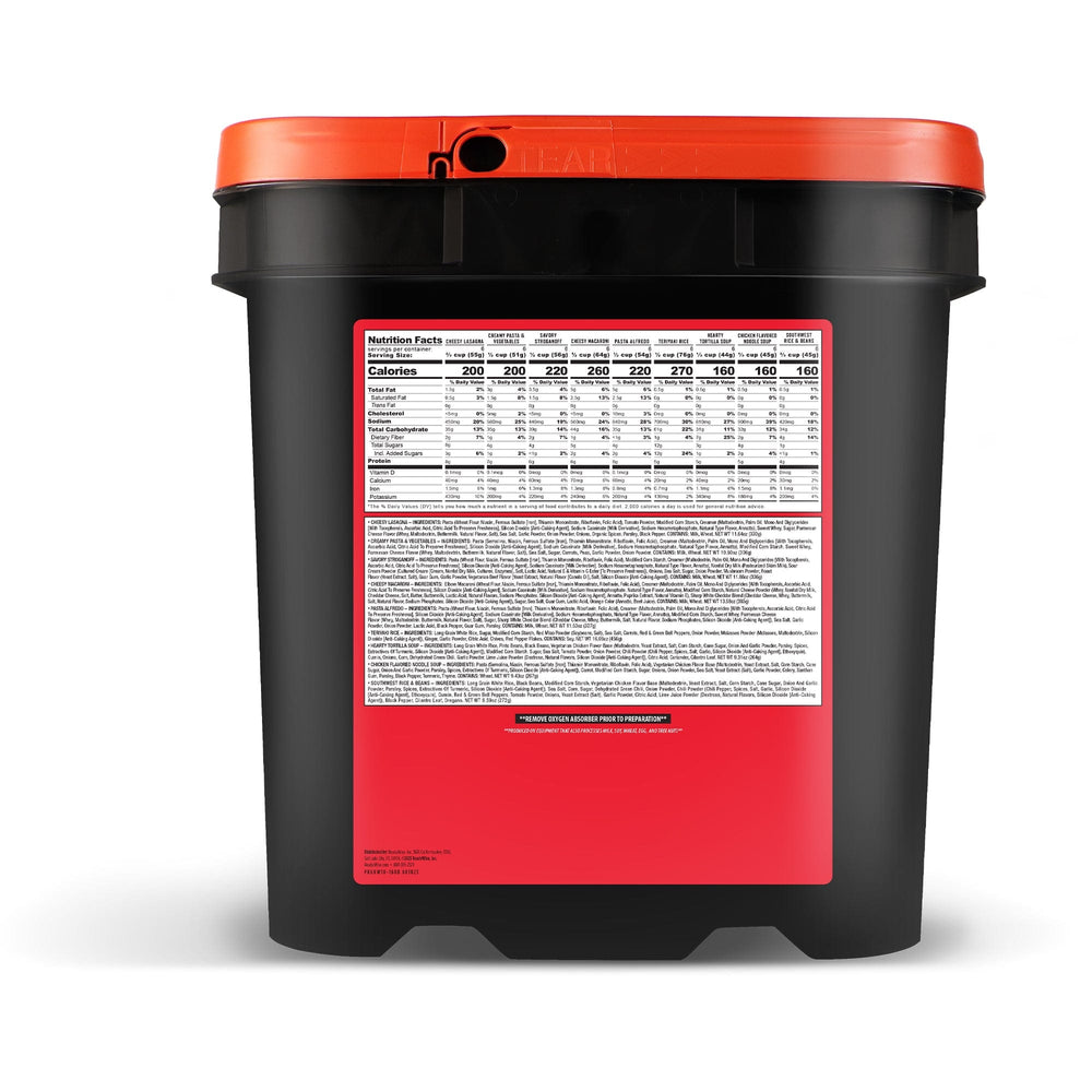 60 Serving Entree Bucket nutrition facts