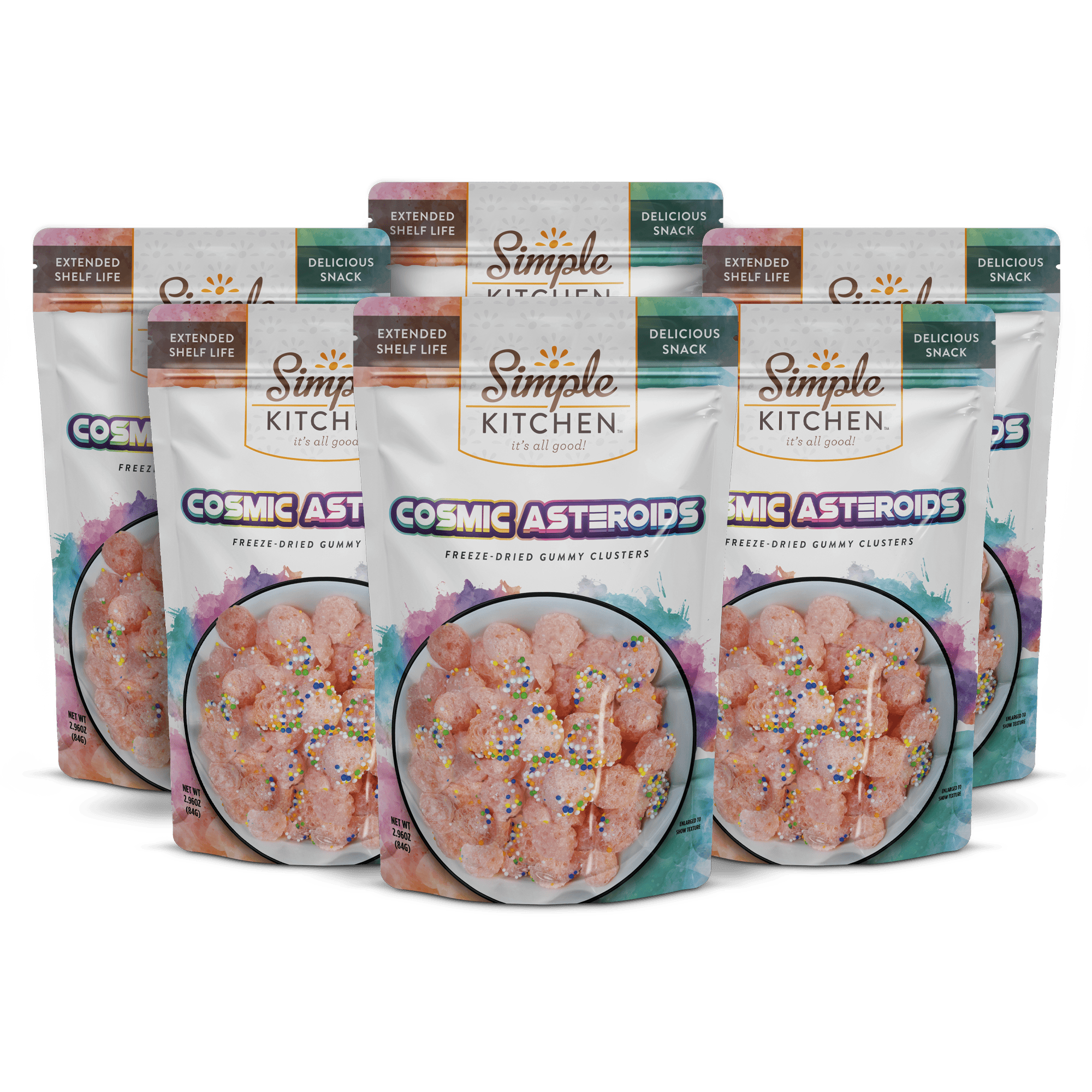 Cosmic Asteroids – Freeze-Dried Gummy Clusters – 6 Pack