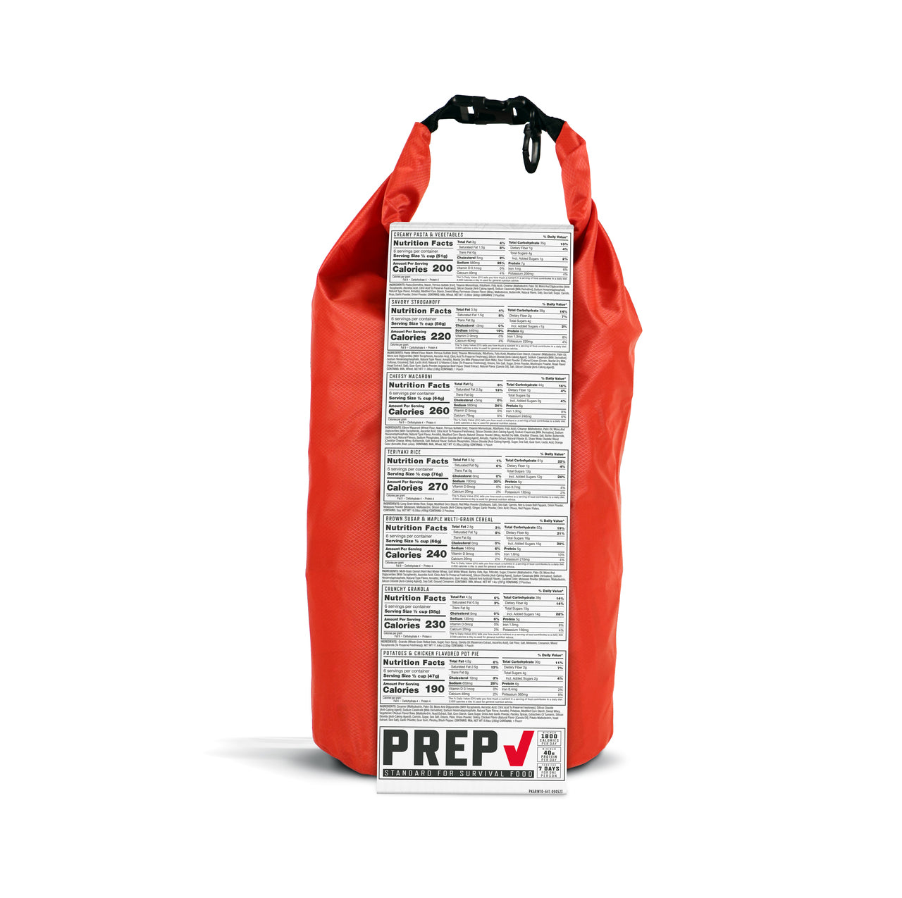 7-Day Emergency Food Supply Ready Grab Bag