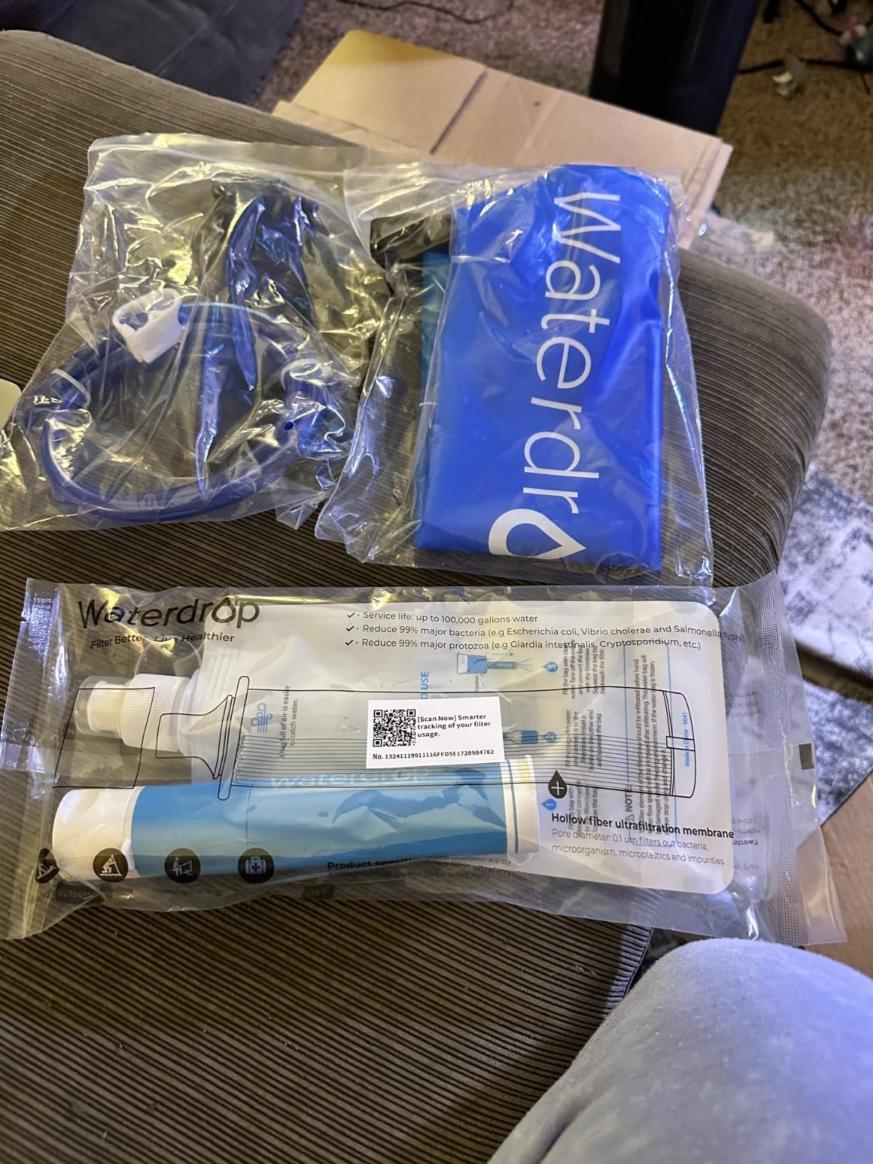 Camping Gravity Filter Kit (Includes Water Straw)