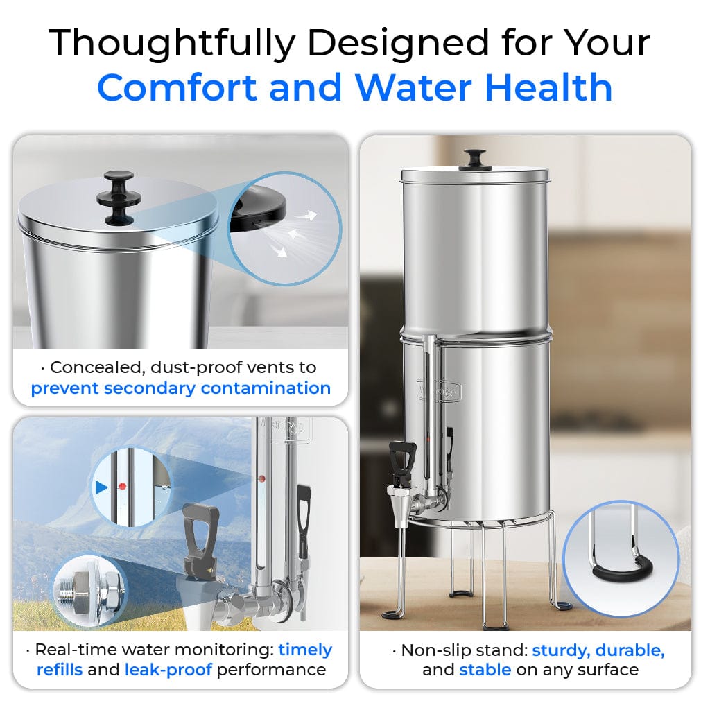 2.25-gallon Gravity Water Filter System With Stand