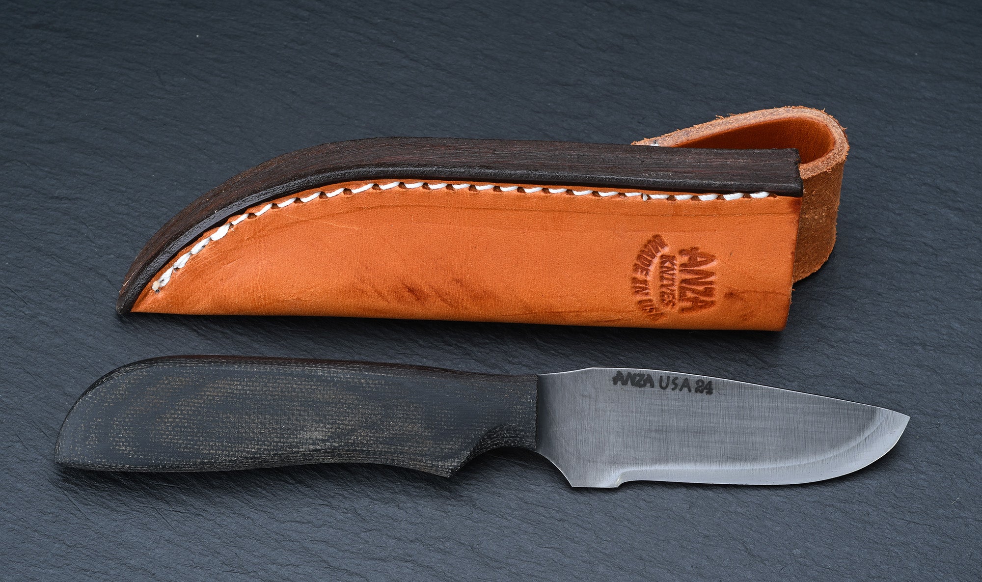 Anza Arrowhead Micarta Blued