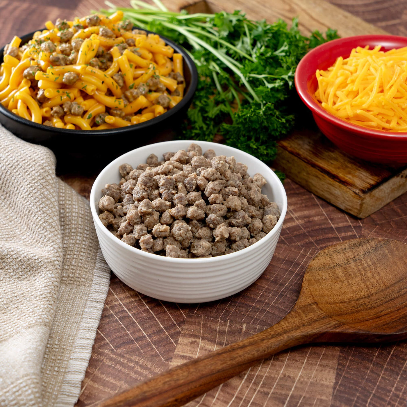 Seasoned Beef Patty Crumbles – Freeze-Dried #10 Can – 22 Servings