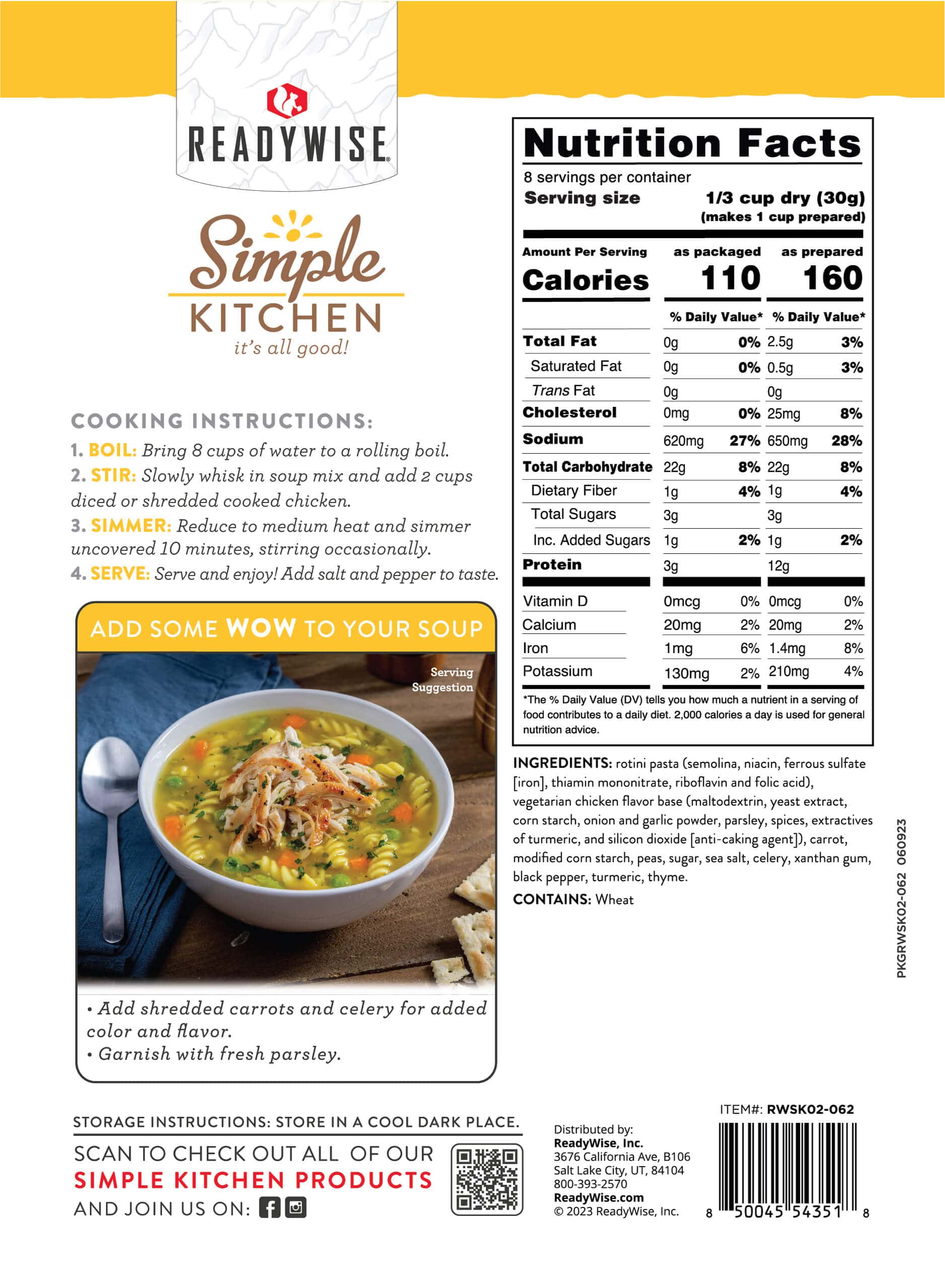 Chicken Noodle Soup Mix (Chicken Flavored) – 6-Count Case