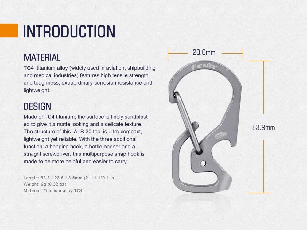 Fenix ALB-20 Multi-Purpose Snap Hook – photo 4 of 5