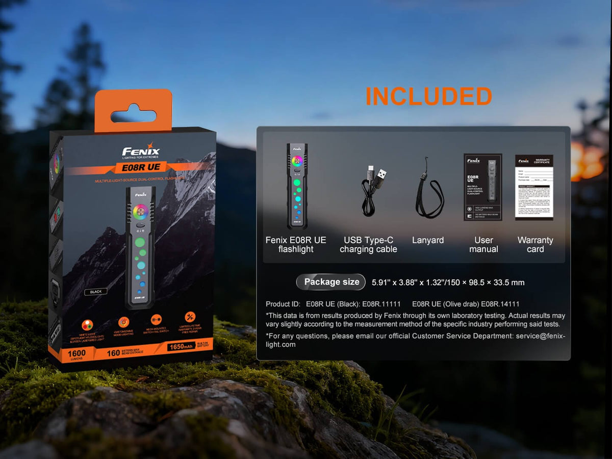 Fenix E08R UE Multi-Light EDC Flashlight With Red Light & Green Laser – photo 21 of 31