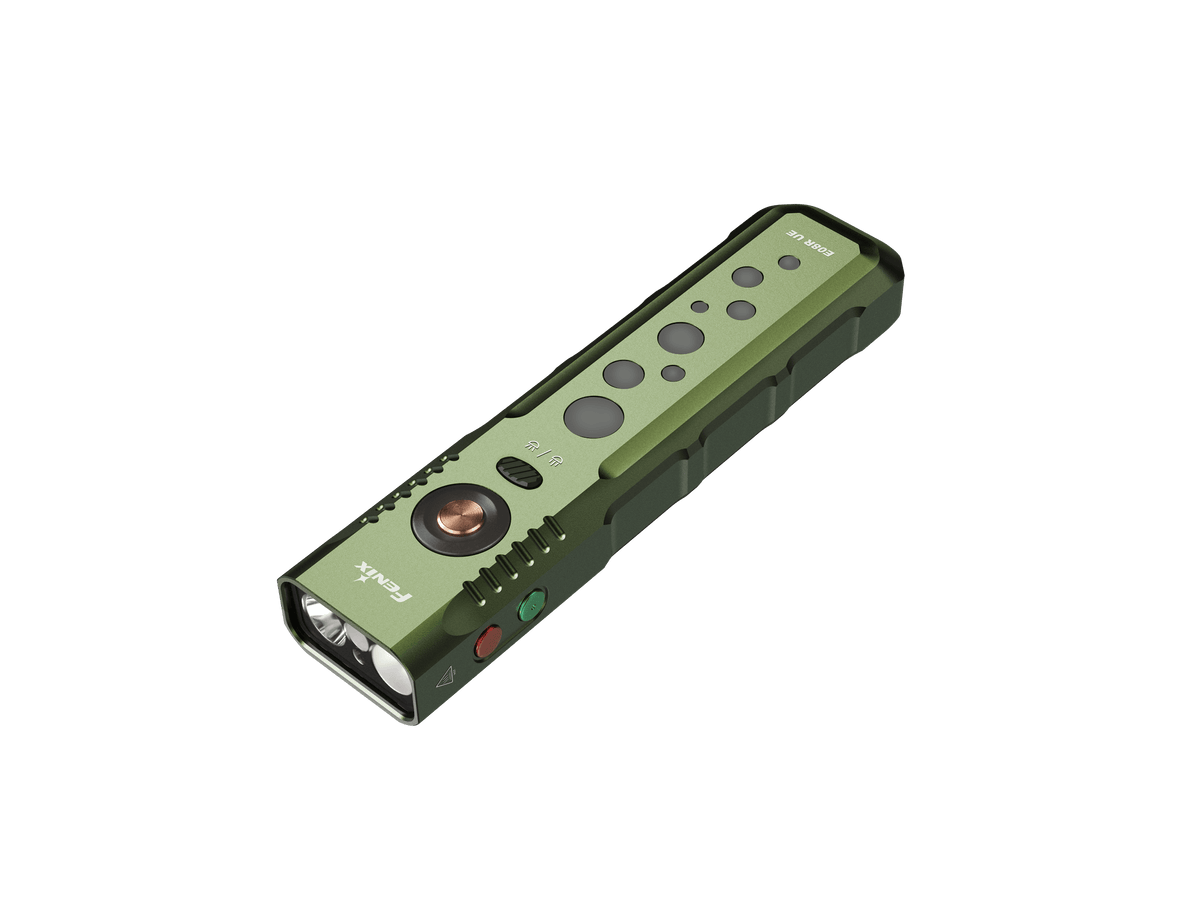 Fenix E08R UE Multi-Light EDC Flashlight With Red Light & Green Laser – Olive Drab