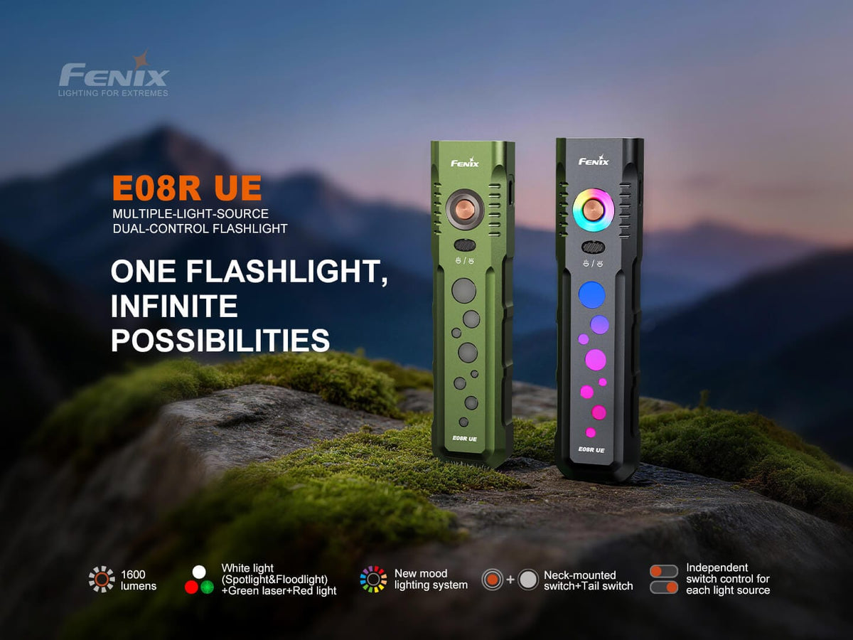 Fenix E08R UE Multi-Light EDC Flashlight With Red Light & Green Laser – photo 3 of 31