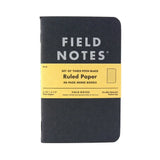 Black Ruled Field Notes 3pack