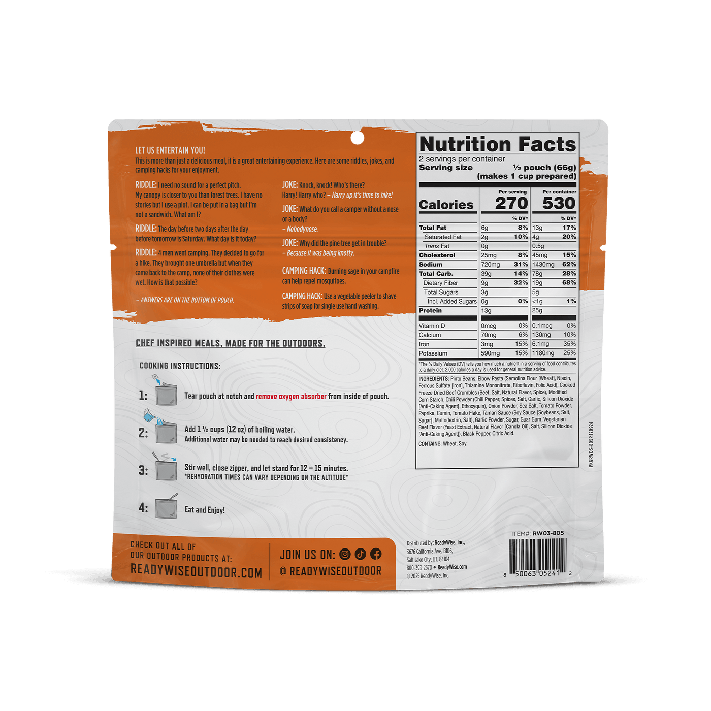Chili Mac with Beef Casual Camper – 6 Pack