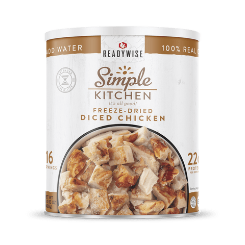 Diced Chicken – Freeze-Dried #10 Can – 16 Servings