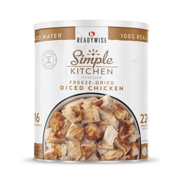 Diced Chicken – Freeze-Dried #10 Can – 16 Servings