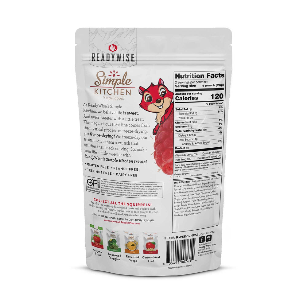 Raspberries & Brownie Bites – 6 Pack nutrition facts