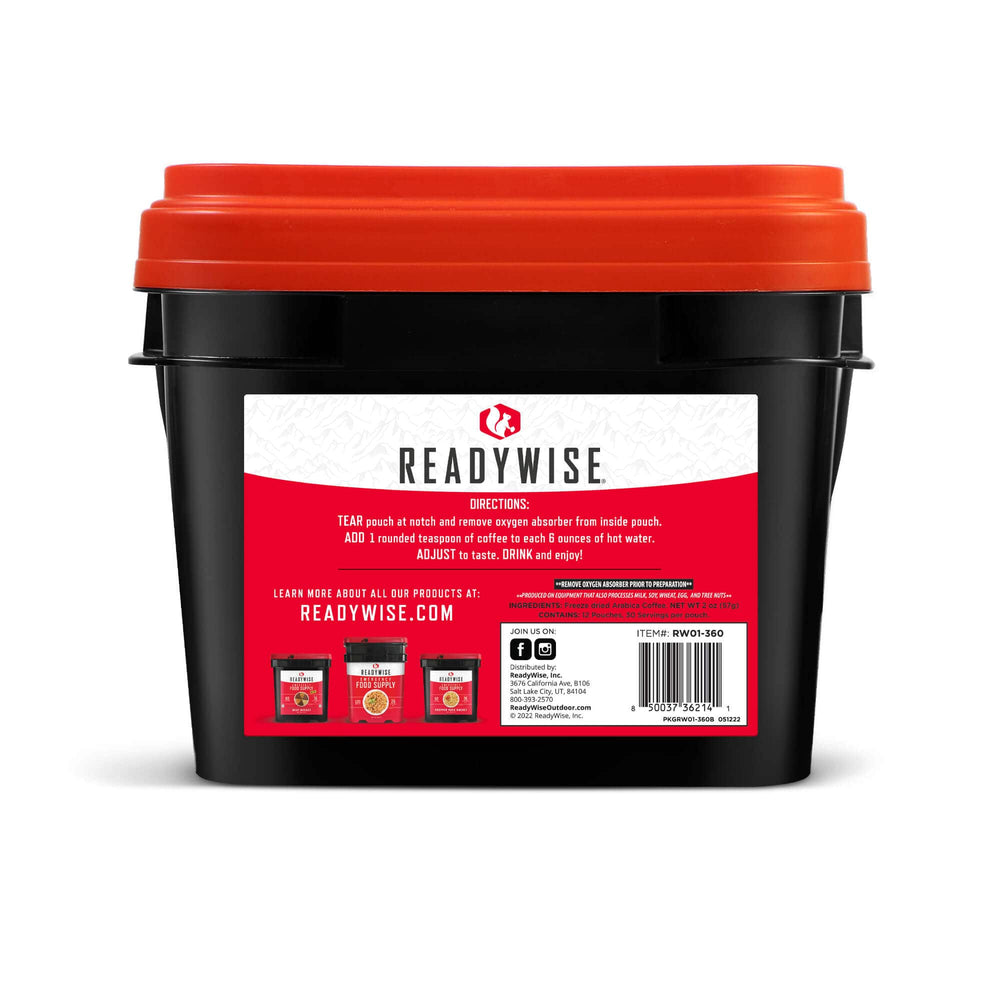 360 Servings Freeze-Dried Coffee nutrition facts