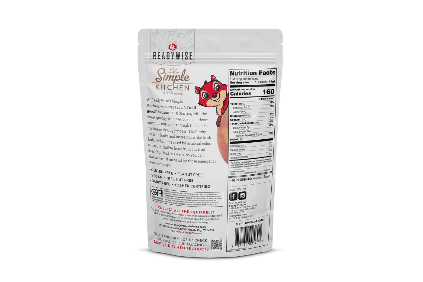 Freeze-Dried Peaches – 6 Pack
