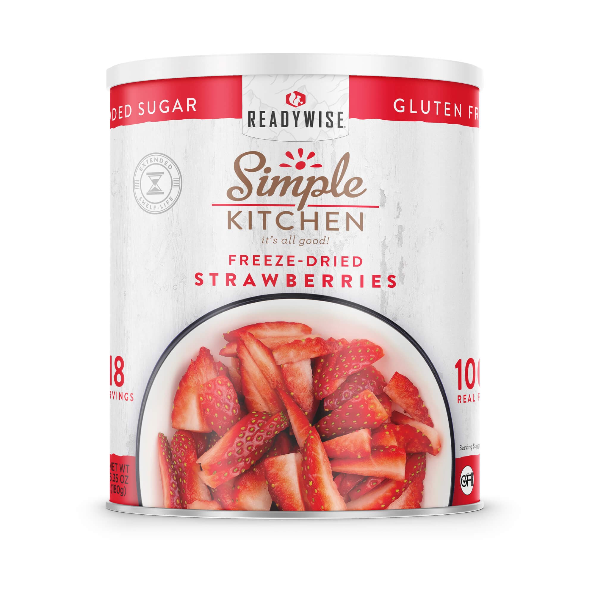 Sliced Strawberries – Freeze-Dried #10 Can – 18 Servings
