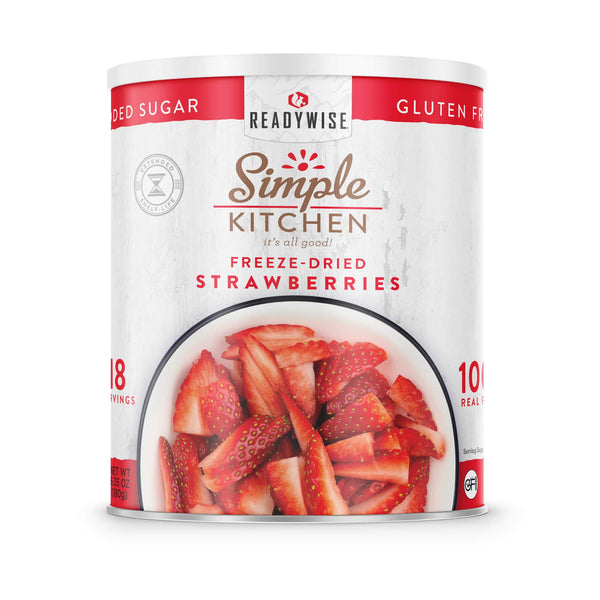 Sliced Strawberries – Freeze-Dried #10 Can – 18 Servings