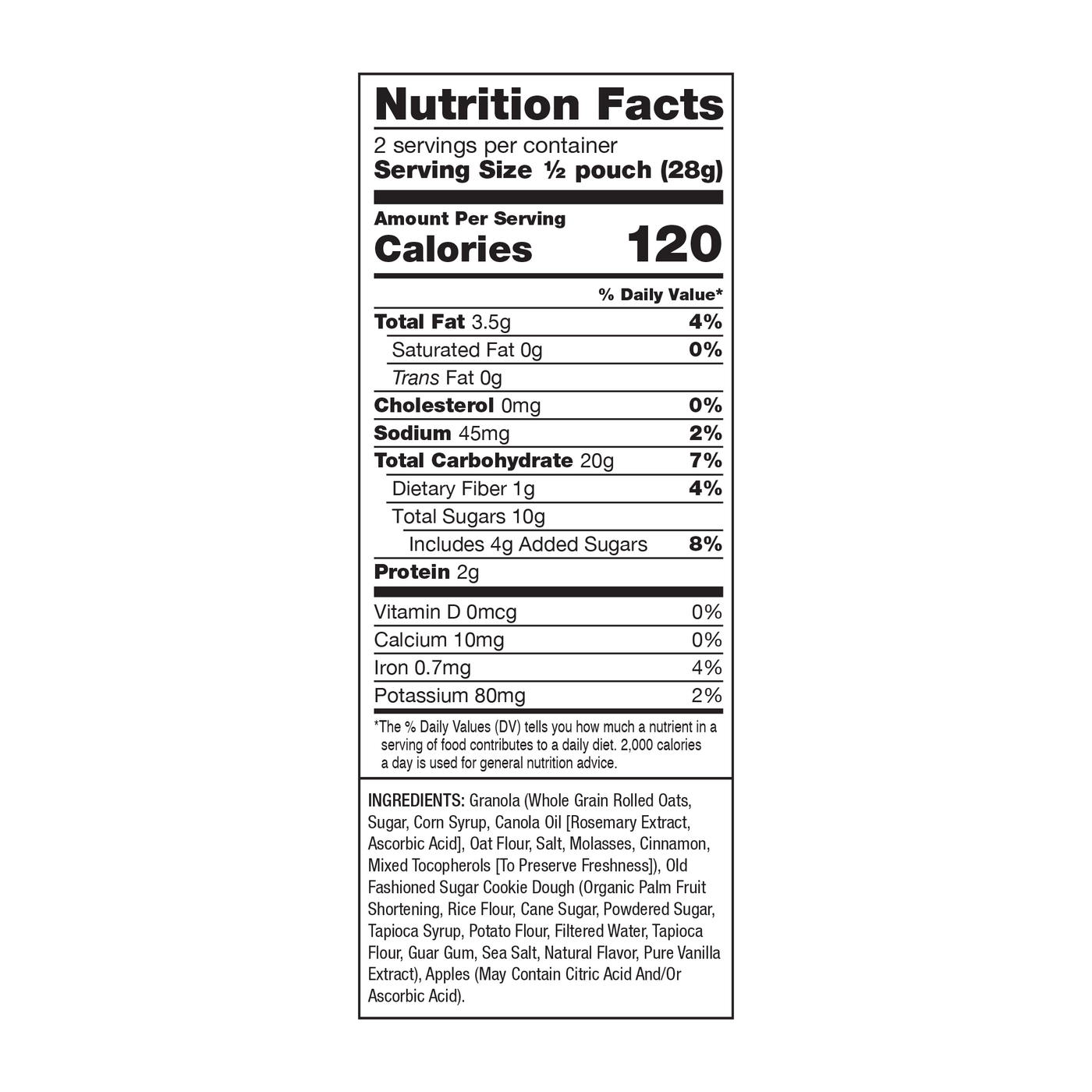 Apples, Cookies & Granola Snack – Freeze-Dried 6 Pack