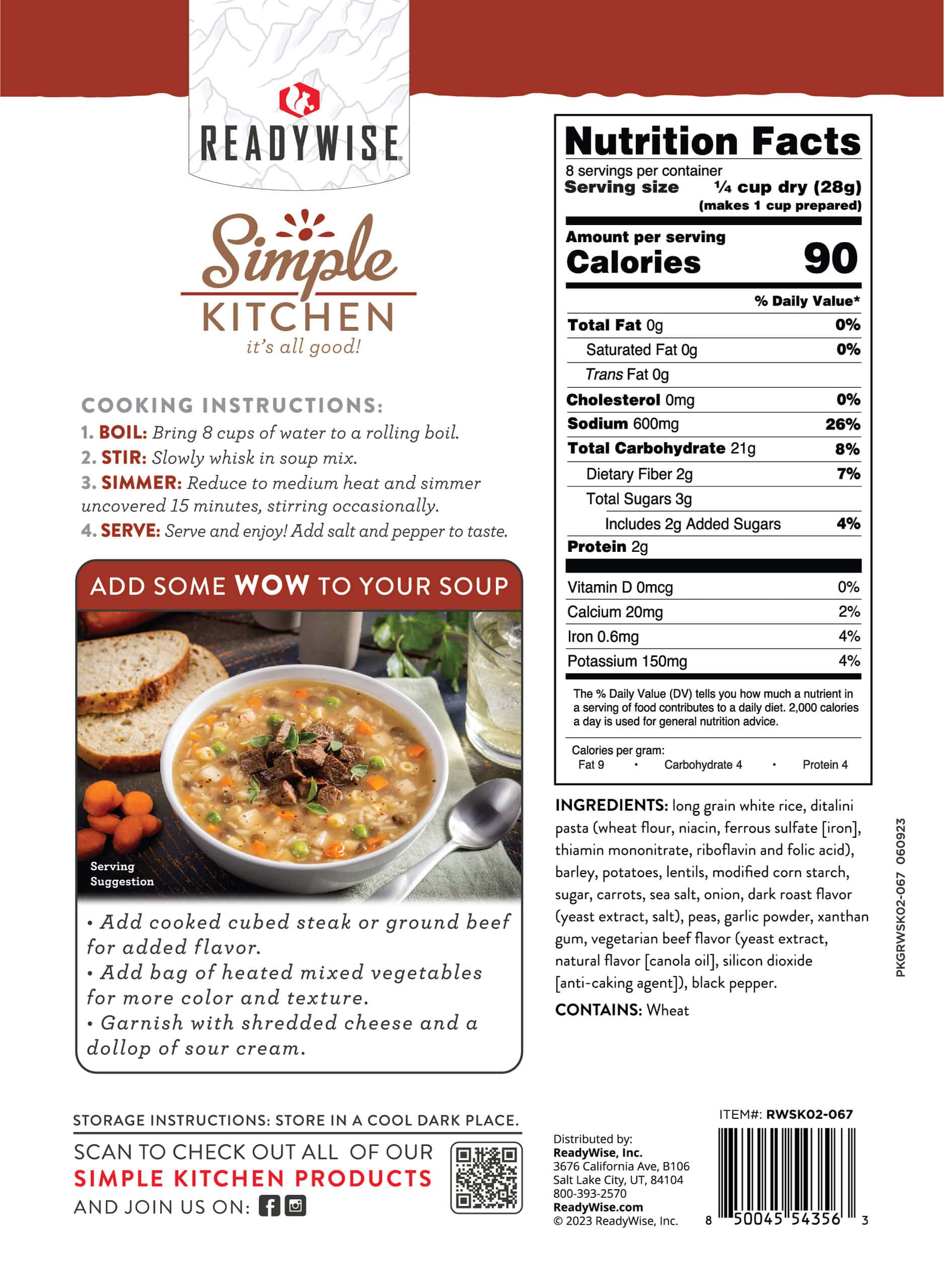 Vegetable Beef Soup Mix (Beef Flavored) – 6-Count Case