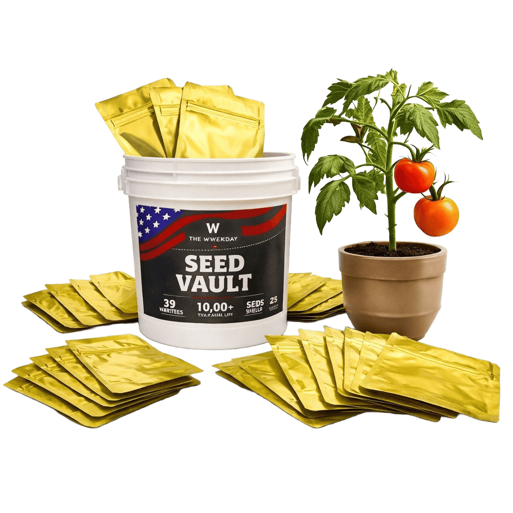 GMO-Free Heirloom Seed Vault - 39 Varieties - 4,500 Seeds