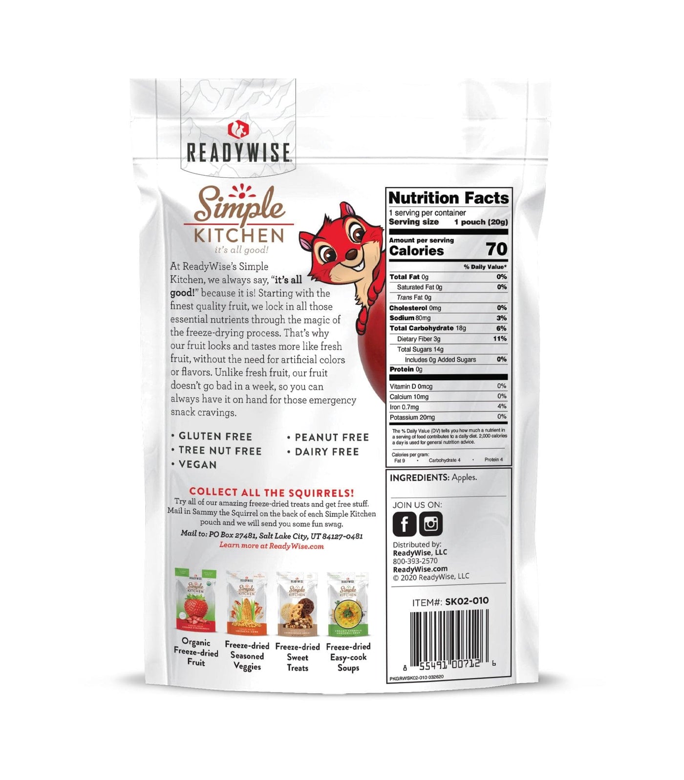 Freeze-Dried Sweet Apples – 6 Pack