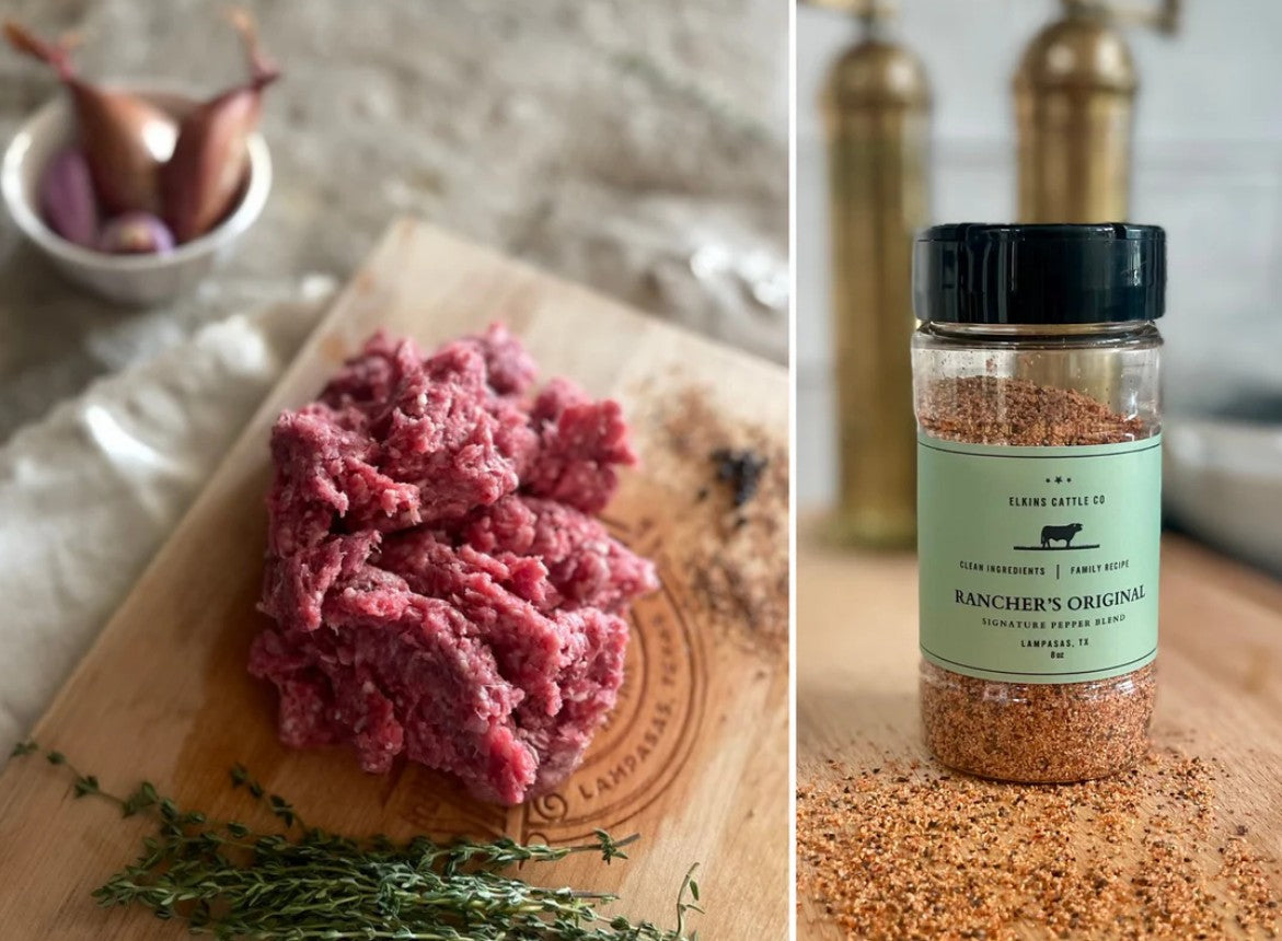 (20 lb) Elkins' Ground Beef & Seasoning Bundle
