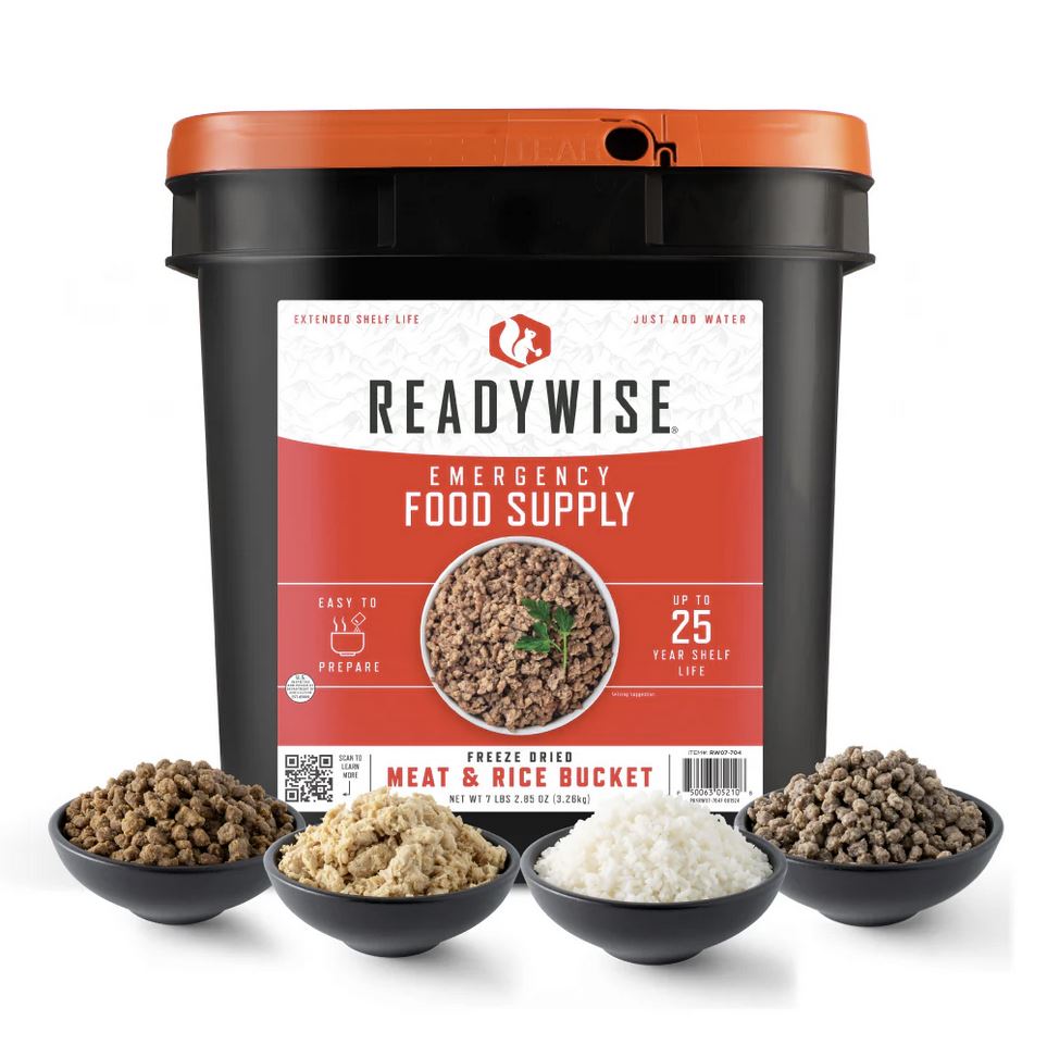 ReadyWise Freeze Dried Meat & Rice Survival Bucket