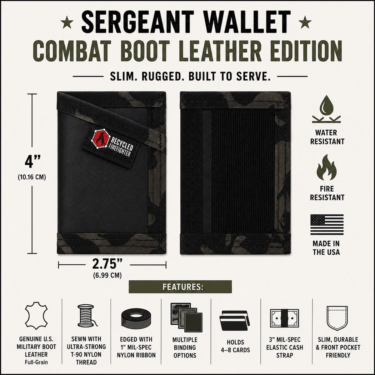 Sergeant Wallet - Combat Boot Leather Edition