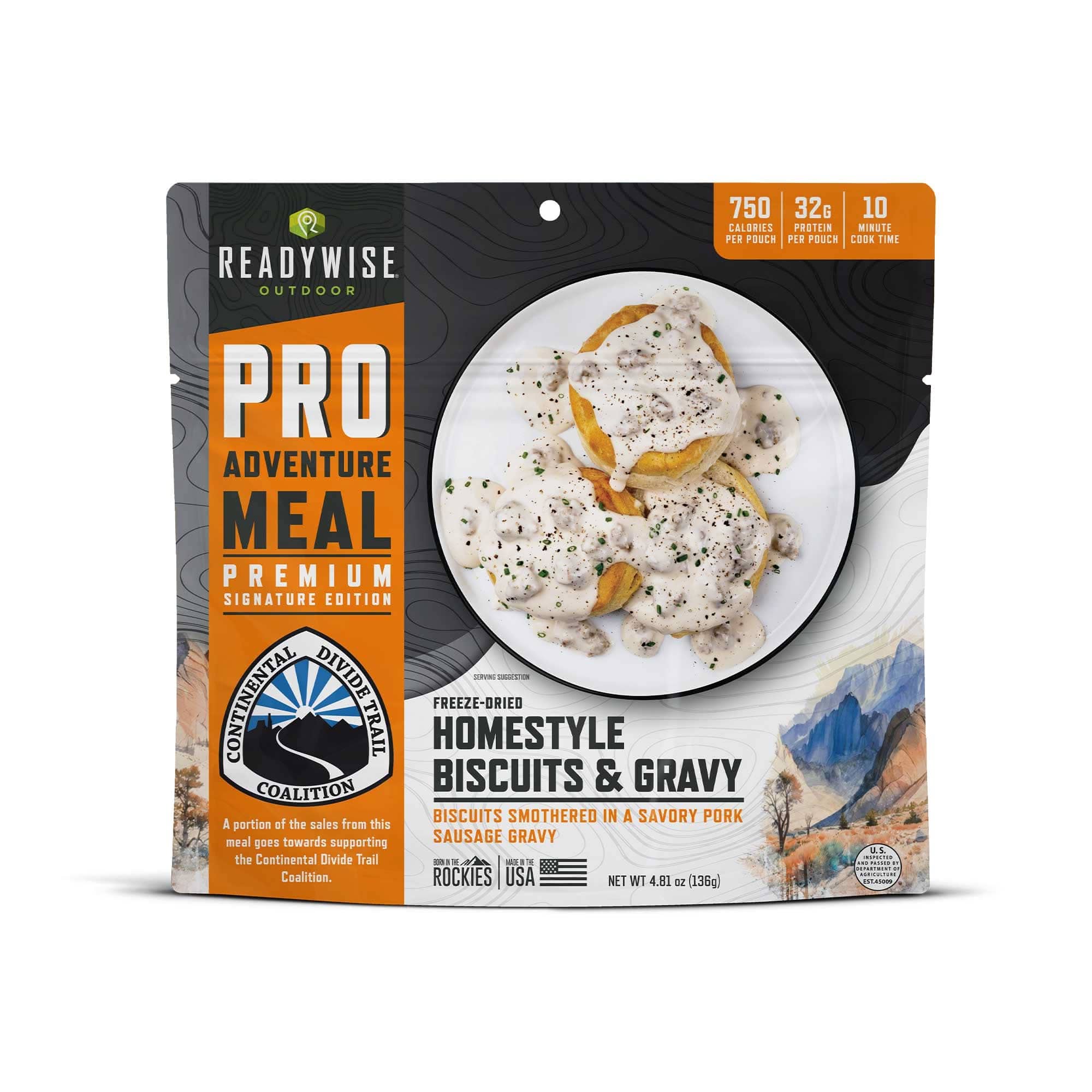 Homestyle Biscuits & Gravy – Pro Adventure Meal – 6 Pack
