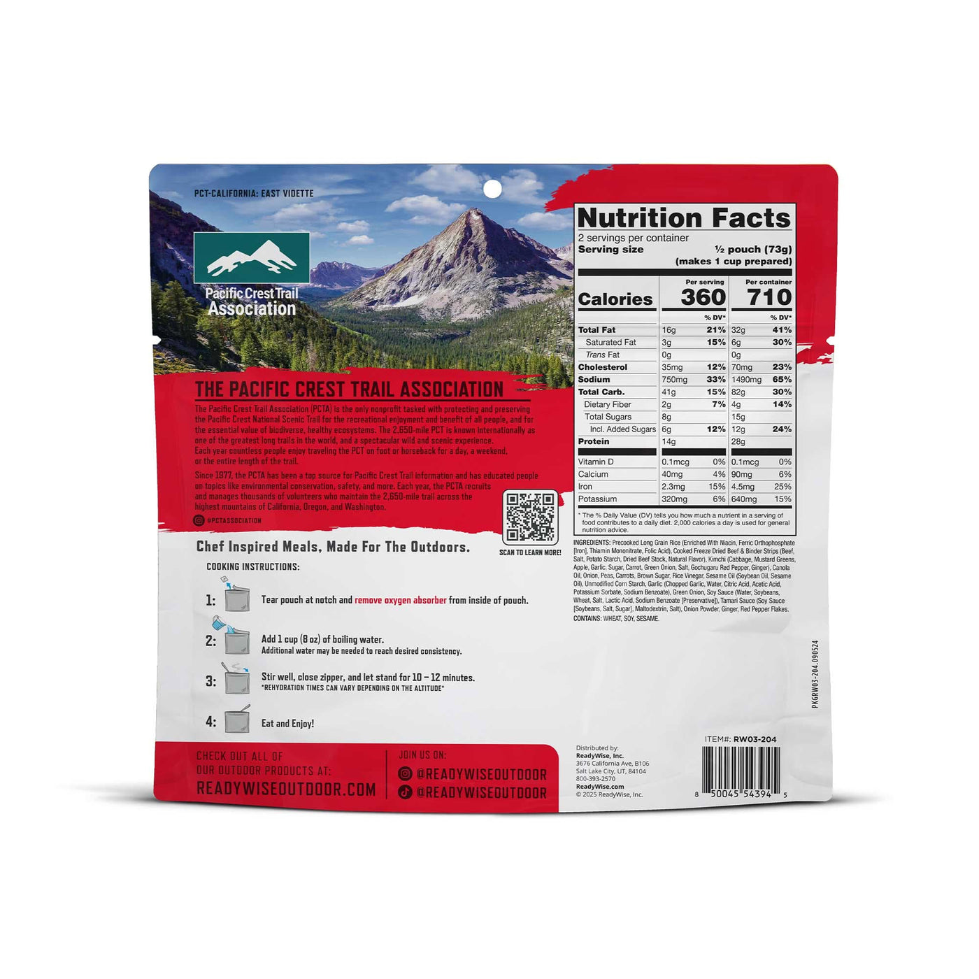Beef Bulgogi & Kimchi Fried Rice – Pro Adventure Meal – 6 Pack