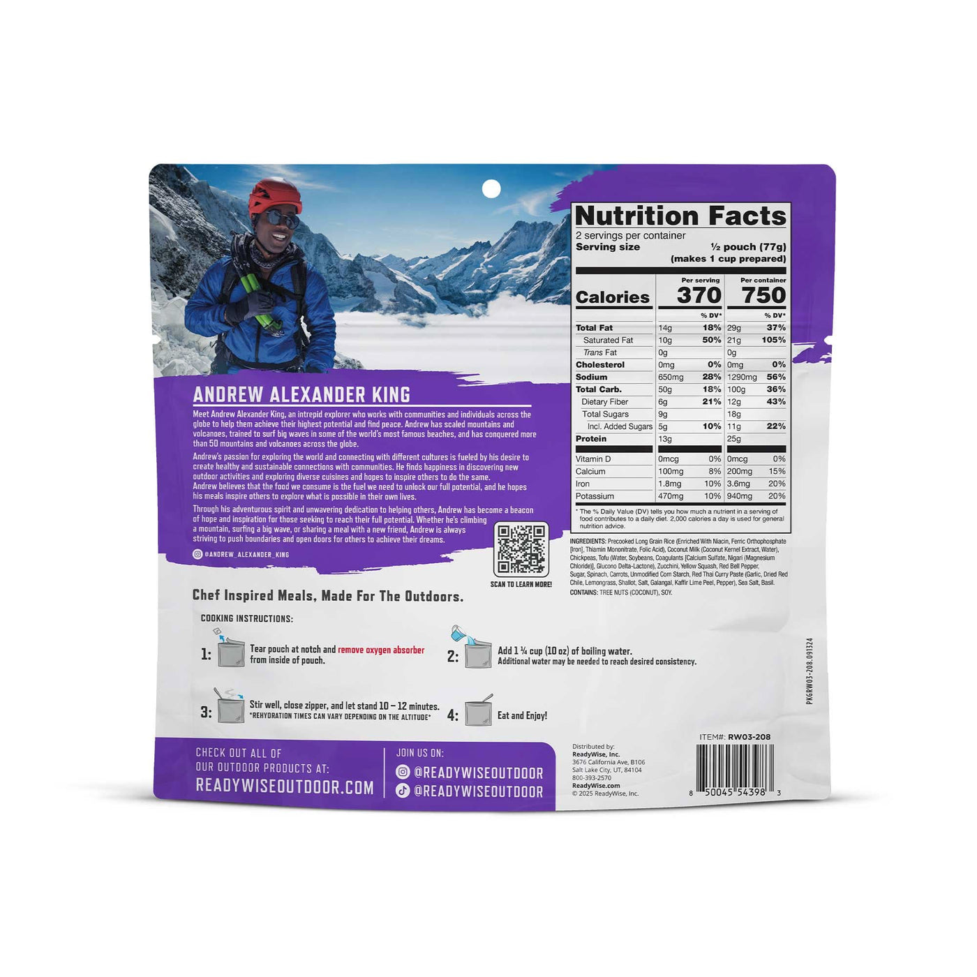 Thai Coconut Curry – Pro Adventure Meal – 6 Pack