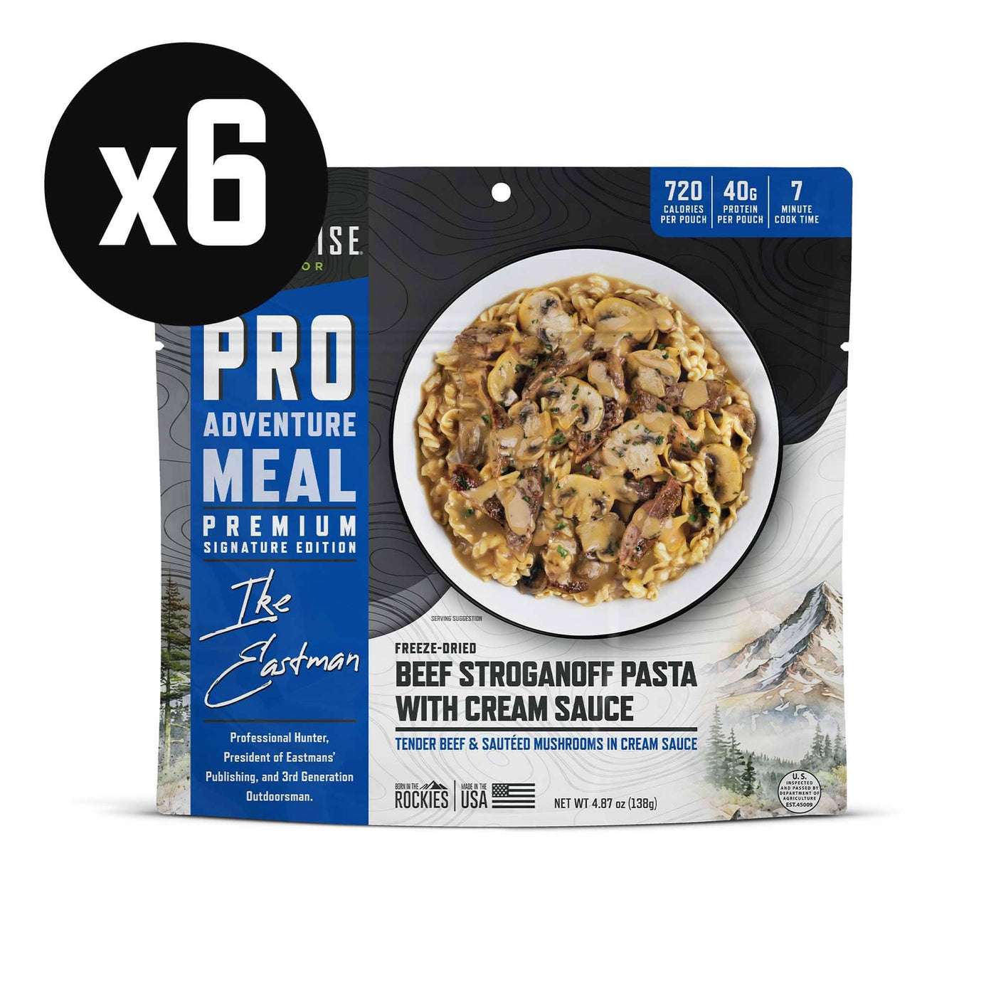 Beef Stroganoff with Cream Sauce – Pro Adventure Meal – 6 Pack