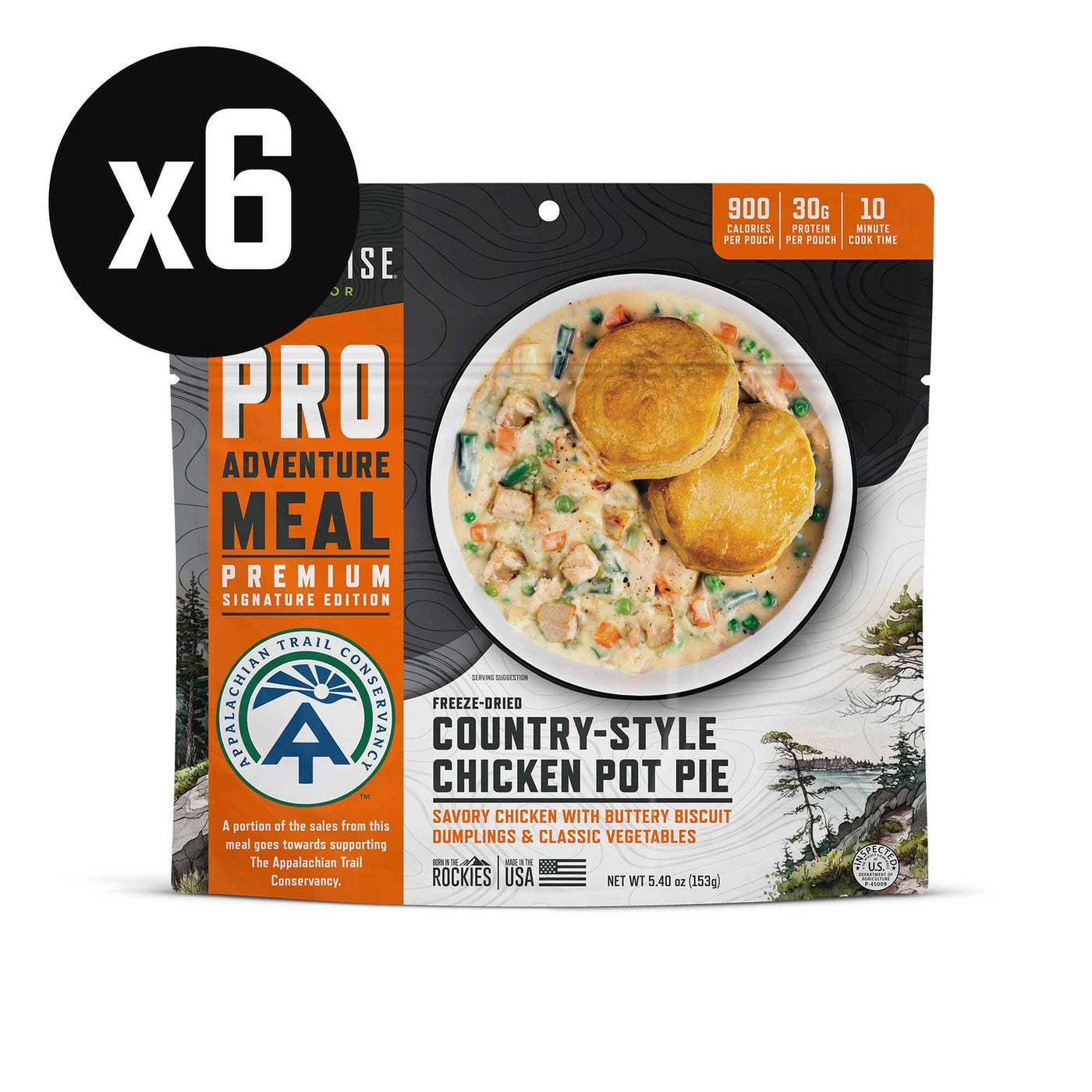 Country-Style Chicken Pot Pie – Pro Adventure Meal – 6 Pack