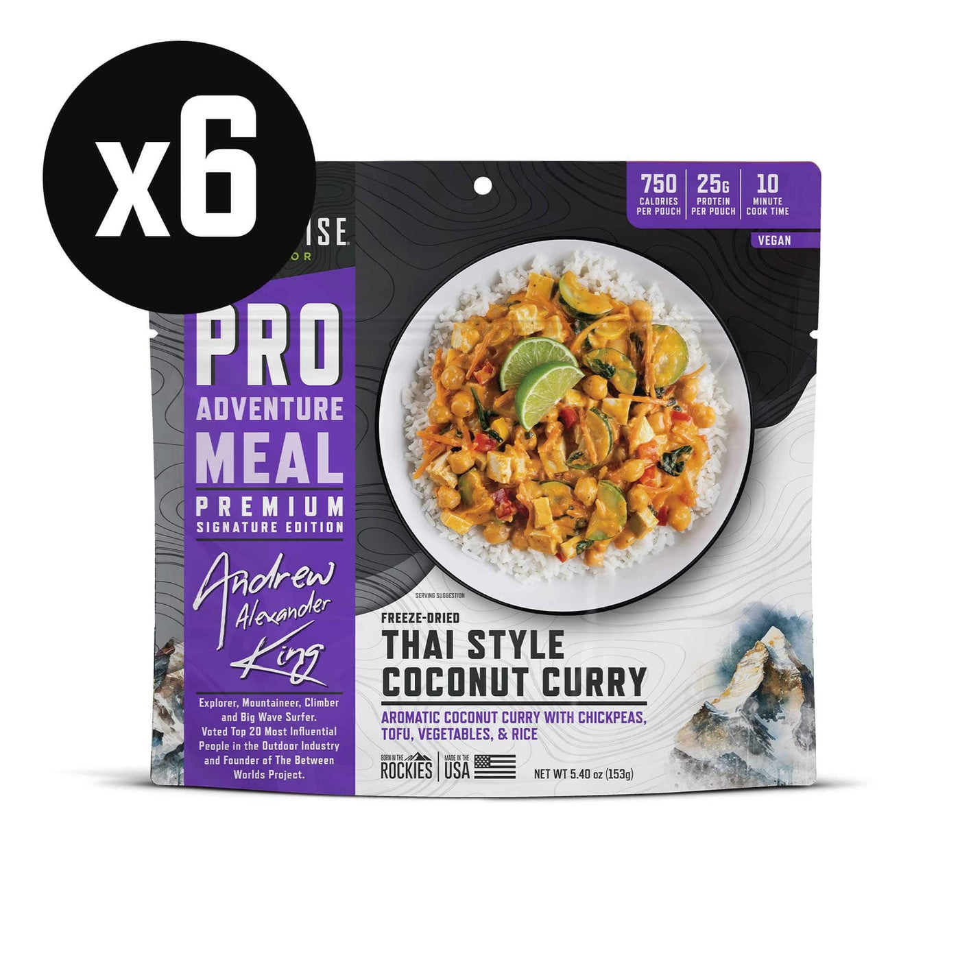 Thai Coconut Curry – Pro Adventure Meal – 6 Pack