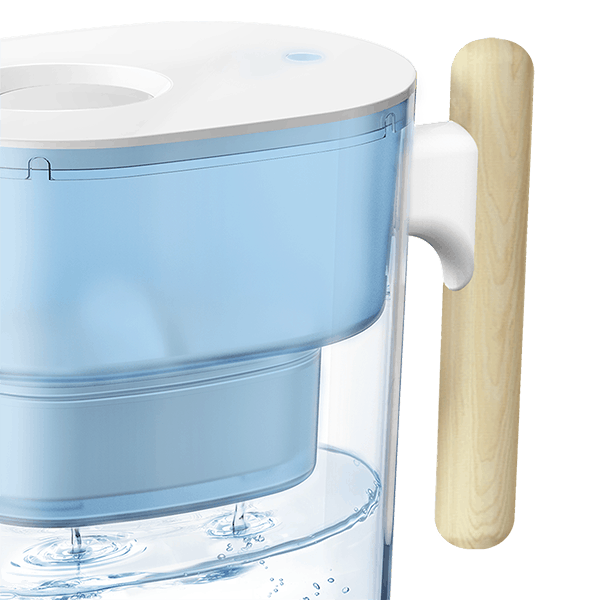 Waterdrop Chubby Pitcher Water Filter with Wooden Handle PT-04 with 1 Filter